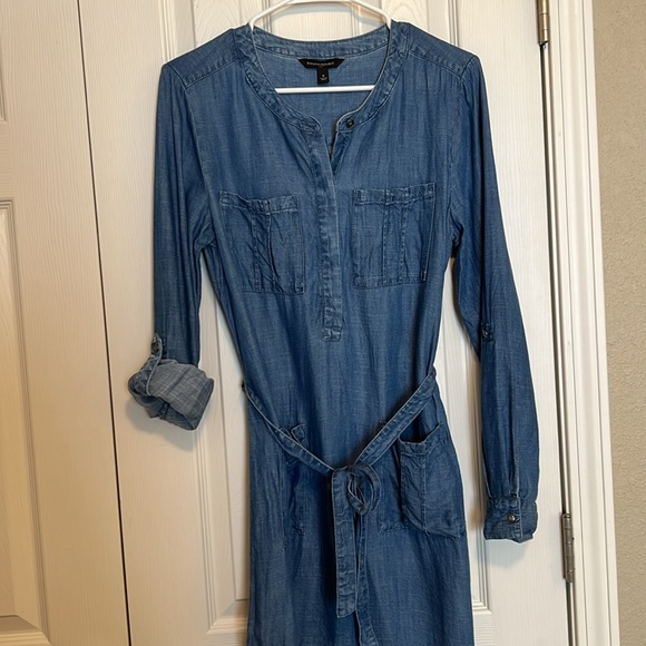 Banana Republic Factory Denim Long-Sleeve Shirt Dress - Picture 9 of 11